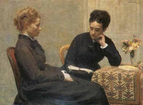 Henri Fantin-Latour The Reading oil painting picture